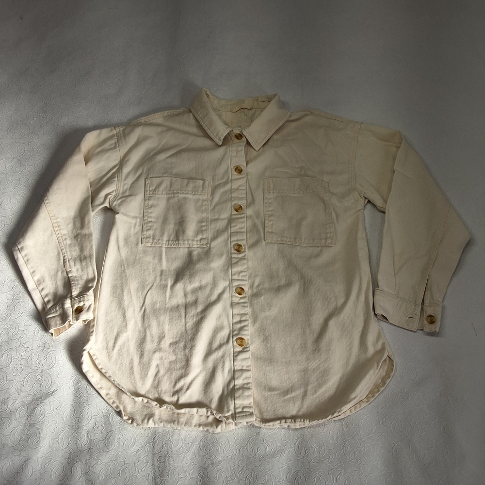 Thread & Supply Pastel Yellow Button Down Shirt Size M . - Picture 2 of 8